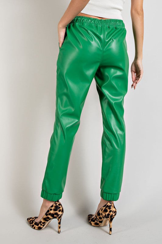 Beth Lime Green High Waisted Faux Leather Trouser | Women's Trousers |  MissyEmpire | Missy Empire – MISSYEMPIRE