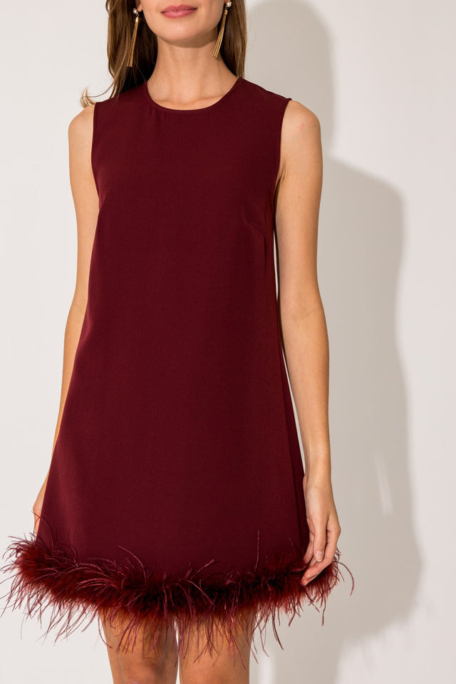 Round Neck Sleeveless Shift Mini Dress