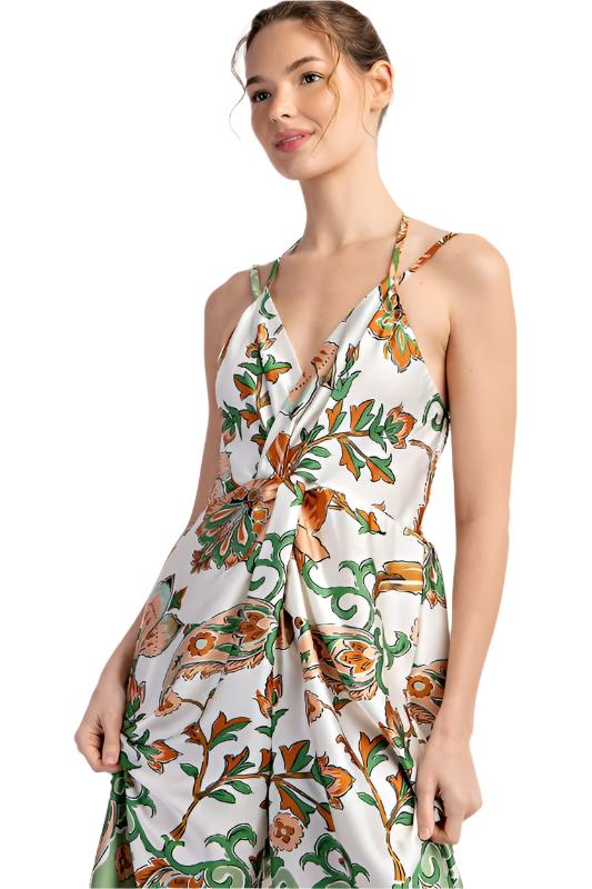 Printed Sleeveless Jumpsuit