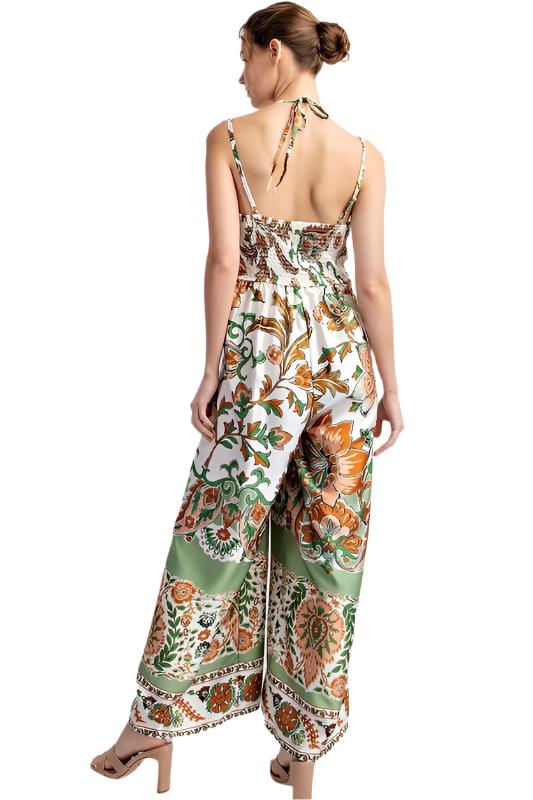 Printed Sleeveless Jumpsuit