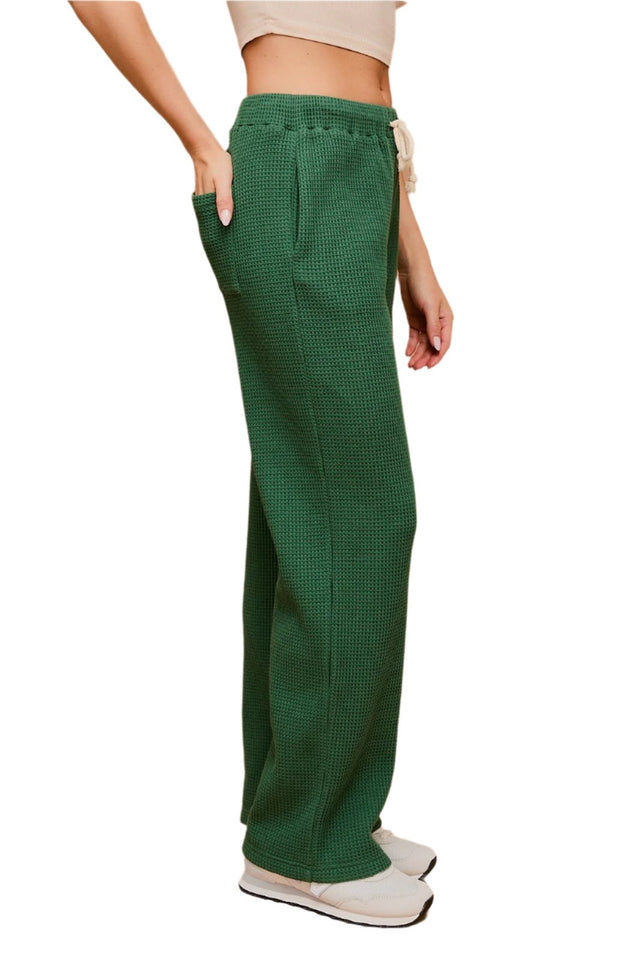 Waffle Wide Leg Pants