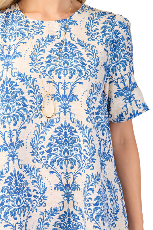 Printed Short Sleeve Dress