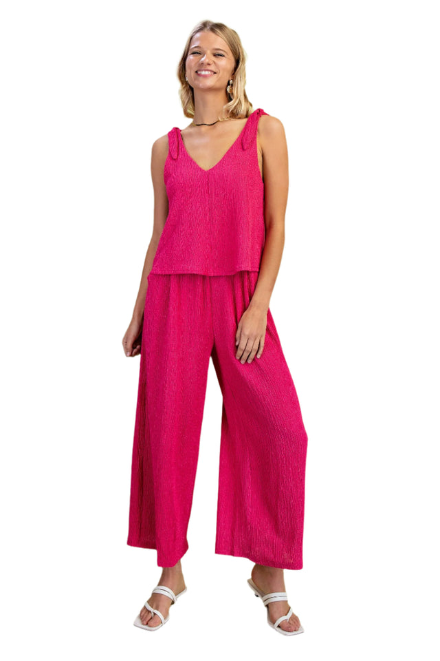 Set Illusion Jumpsuit With Shoulder Tie