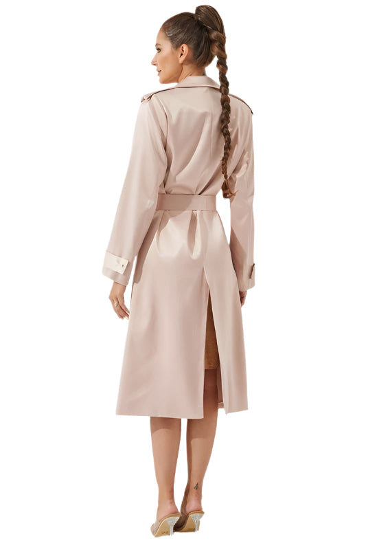 Satin Trench Coat