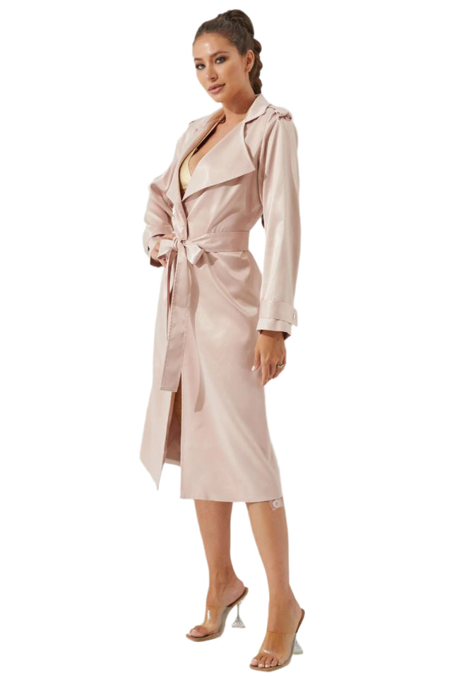 Satin Trench Coat