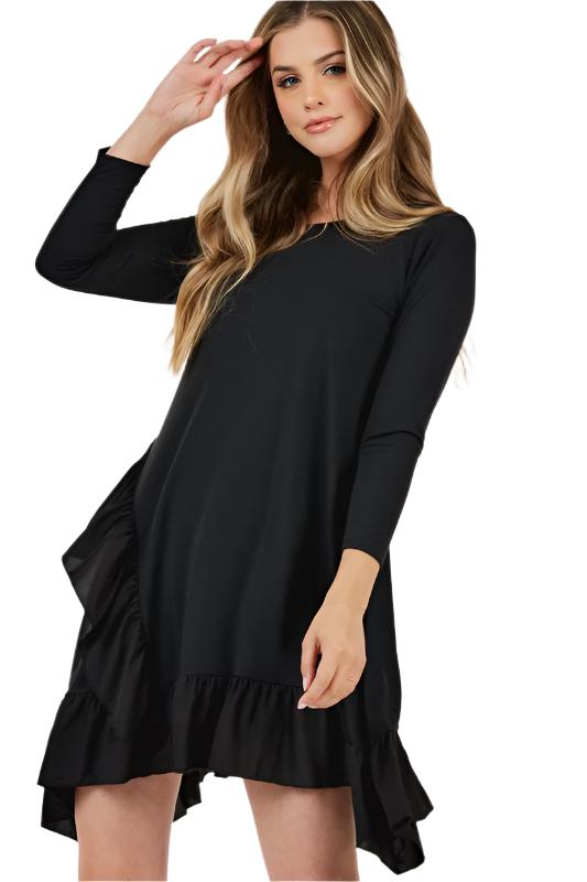 Ruffle Asymmetrical Dress