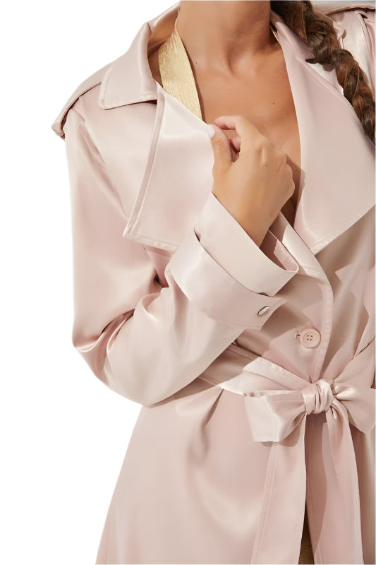 Satin Trench Coat