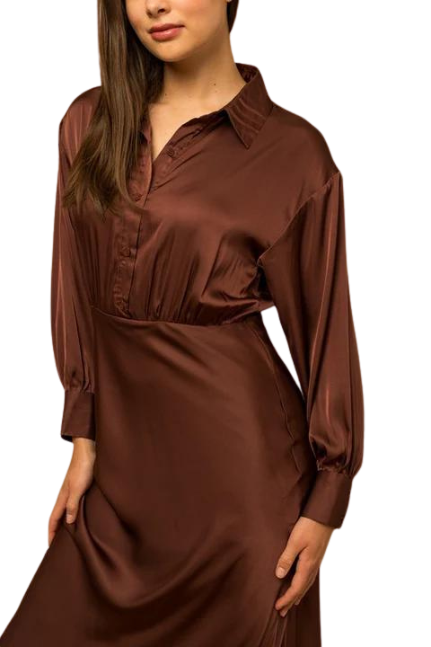 Shirt Top Midi Dress